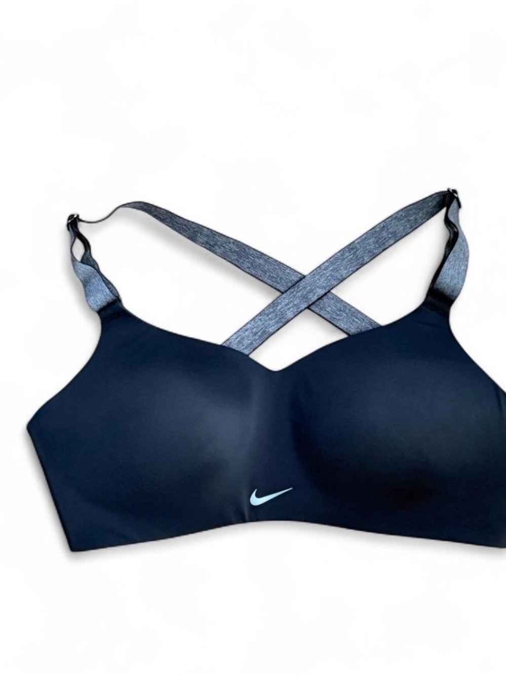 Nike studio black cross back strappy training sports bra